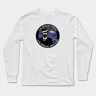 Space Force - Men in Black Special Services Emblem Long Sleeve T-Shirt